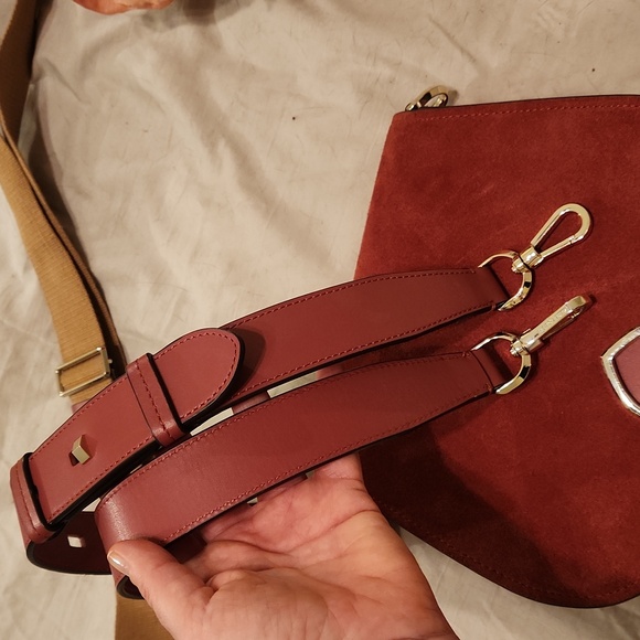 Kate Spade Suzie Large Suede Crossbody Purse with two straps - Picture 4 of 8
